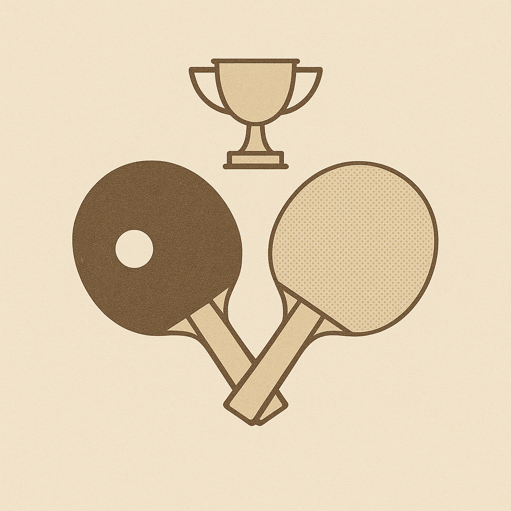 Dynamic action shot of a ping pong match